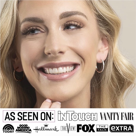 Cate & Chloe Bianca 18k Gold Plated Hoop Earrings Women's Earrings Gift for Her - Picture 5 of 6